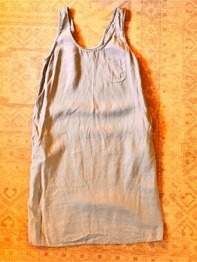 notPERFECTLINEN light blue sleeveless slip dress size  S/M